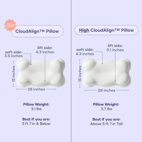 2 CloudAlign Pillows + 2 Free Cooling Pillowcases